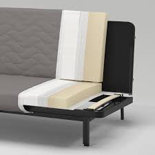 La struttura del divano letto è completamente smontabile per facilitare la sfoderabilità ed il trasporto anche in spazi ridotti. Nyhamn Divano Letto A 3 Posti Con Materasso In Schiuma Knisa Grigio Beige Ikea It