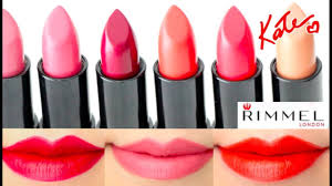 Rimmel Kate Moss Lipstick Swatches On Lips 6 Colors