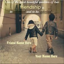write name on friendship picture