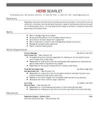 Food Service Manager Resume Luxury Food Industry Resume Templates