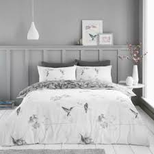 Duvet Set Grey White Bedding Pretty
