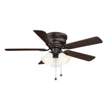 This ceiling fan has three speeds, a reverse function and a remote control operation for flexible control. Clarkston Ii 44 In Led Indoor Oiled Rubbed Bronze Ceiling Fan With Light Kit Sw18030 Orb The Home Depot