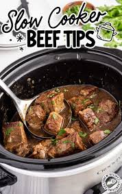 slow cooker beef tips eships and