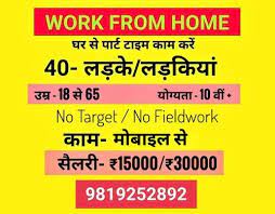 work from home job at rs 30000 month in