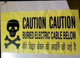 underground warning electric cable tape