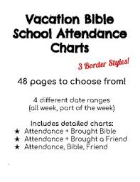 Vacation Bible School Attendance Chart 2019