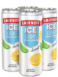 smirnoff ice light 4 pack cans