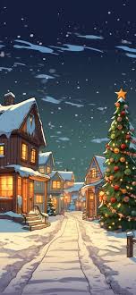 christmas village beautiful wallpapers