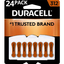 Duracell Hearing Aid Batteries With Easy Fit Tab Size 312 24