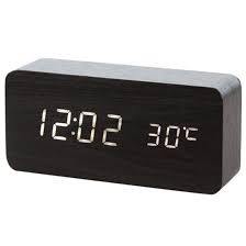 led clock wooden digital alarm clock