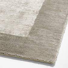 laval viscose border grey rug 12 x18