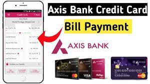 how to pay axis bank credit card bill