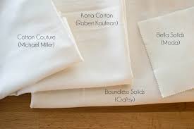 Comparing 4 Cotton Fabrics Color Texture Sheen