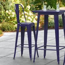 Alloy Series Navy Outdoor Cafe Barstool