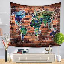 Wall Hanging Cloth Decoration World Map