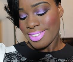 lavender tint makeup look the