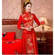 Lista negozi abiti da sposa online economici cinesi: Kz Abito Da Sposa Cinese Da Sposa Toast Abbigliamento Costume Abito Da Sposa Abiti Da Sposa