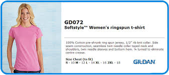Softstyle Womens Gildan Fitted Ringspun Tees Gd072