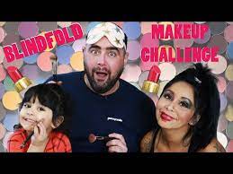 blindfold makeup challenge with sissy