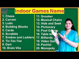 indoor games name indoor game