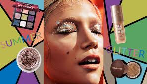 a summer glitter makeup story