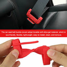Red Car Seat Belt Buckle Clip Anti