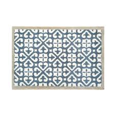 my harlequin blue tile mat by hug rug