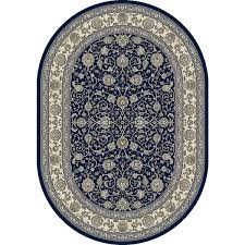 dynamic rugs ancient garden navy 5 ft
