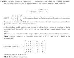 solved problem 1 linear systems of