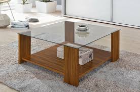 Square Coffee Table With Wooden Base