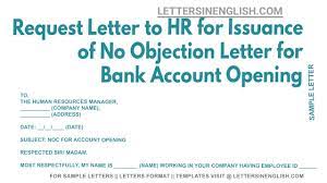 hr for issuance of no objection letter