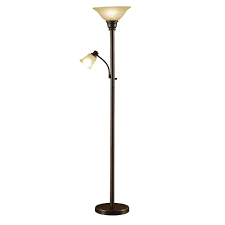 Cresswell 71 In Oil Rubbed Bronze Torchiere Floor Lamp With Adjustable Reading Light 18223 002 The Home Depot