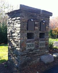 Stone Double Mailbox Idea A Little Big Maybe Brick