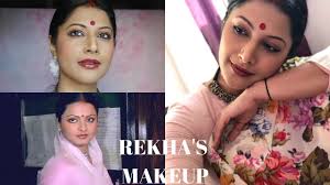 bollywood actress rekha makeup tutorial