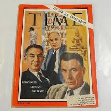 TIME MAGAZINE JANUARY 12 1962 New U.s.ambassadors  Reischauer-Kennan-Galbraith - $7.00 | PicClick