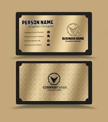 golden color business card design