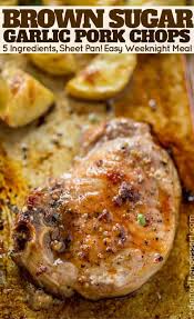 Add pork chops and cook 2 to 3 minutes per side until golden brown. Brown Sugar Garlic Oven Baked Pork Chops Dinner Then Dessert