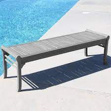 Kingfisher Lane Backless Outdoor Bench