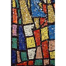 Vintage Glass Mosaic Wall Panel With