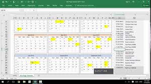 Excel Customizable Calendar For Year 2016 2017 2018 2019 2020