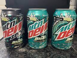 mountain dew baja blast 2021 full cans