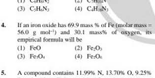 if an iron oxide has 69 9 m of fe
