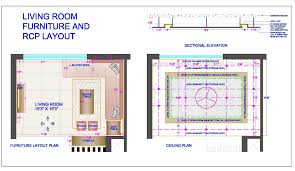 floor plan and ceiling design dwg file