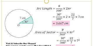 Finding Arc Length And Area Of Sector