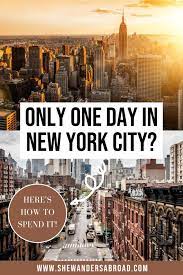 how to spend one day in new york city