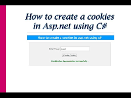 create cookies in asp net using c
