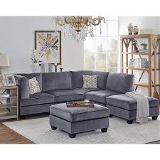 Reversible Sectional Sofa With Ottoman