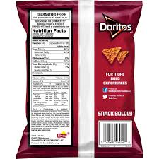 Doritos Nacho Cheese Flavored Tortilla Chips 1 75 Ounce Pack Of 64