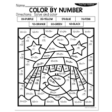 2 digit addition fall color by number