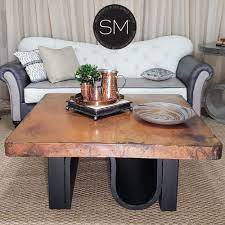 Contemporary Copper Square Table For